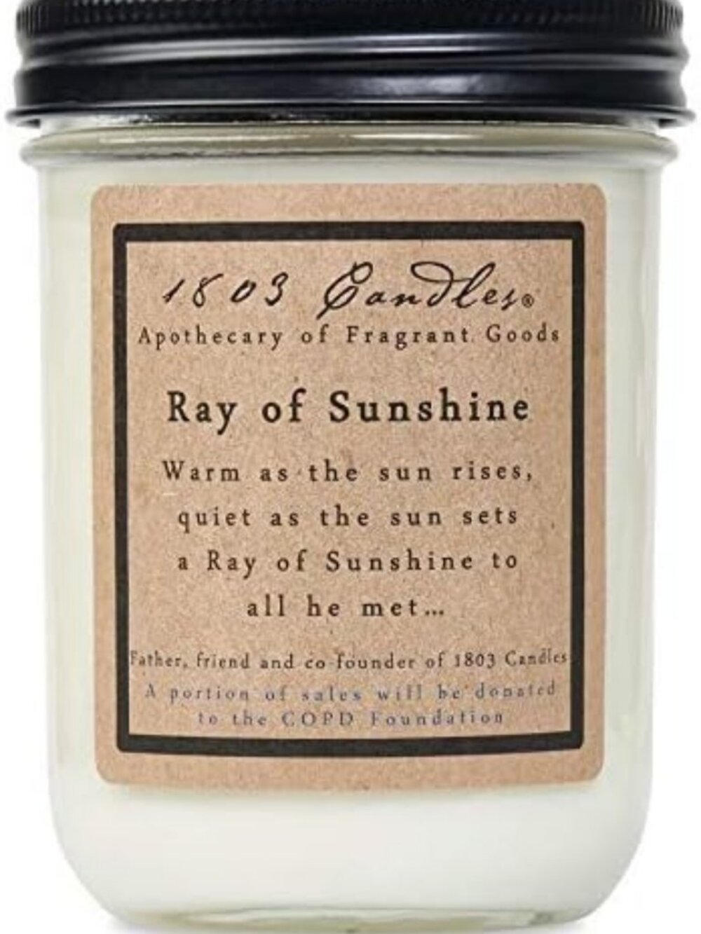 14 oz. Soy Candle - Ray of Sunshine Scented, Long-Lasting, Eco-Friendly Home